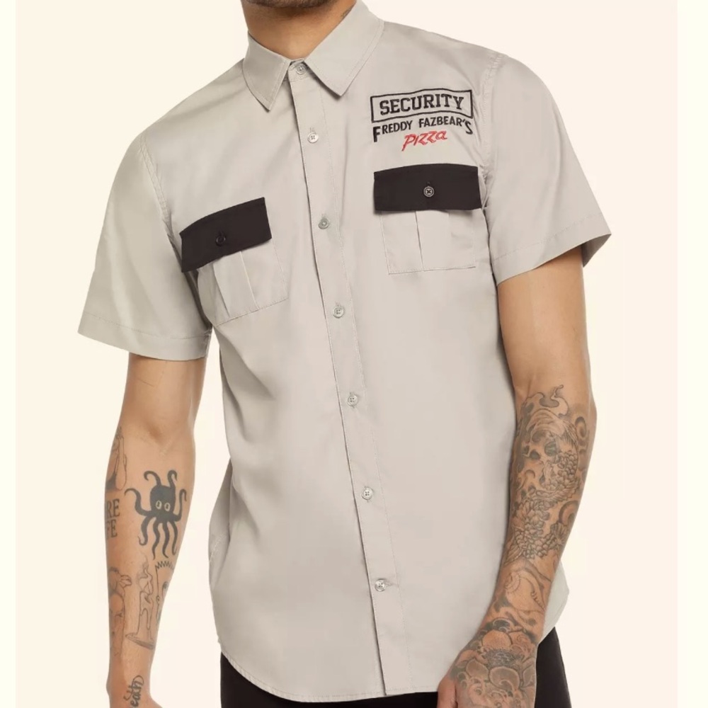NWT 5 Nights at Freddie’s Security Guard Shirt from Hot Topic